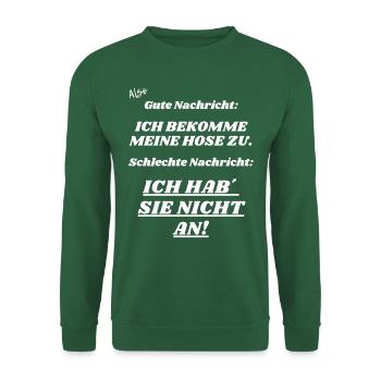Gute Nachricht - Unisex Pullover - Grün - Vorne