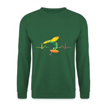 Flügel Surfer Wingsurfing Retro Folie Flügel - Unisex Pullover - Grün - Vorne
