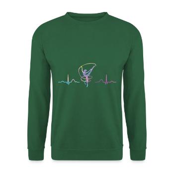 Gymnaste avec bande Gymnastique rythmique - Sweat-shirt Unisexe - vert foncé - Devant