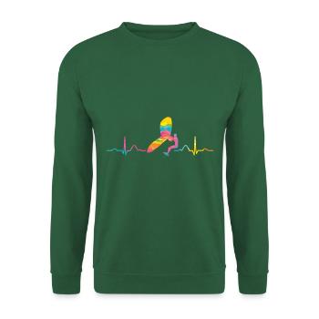 Flügel Surfer Wingsurfing Retro Folie Flügel - Unisex Pullover - Grün - Vorne