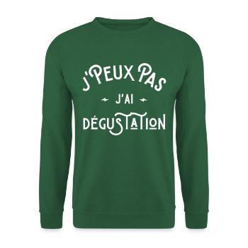 je peux pas j'ai dégustation cadeau humour - Sweat-shirt Unisexe - vert foncé - Devant