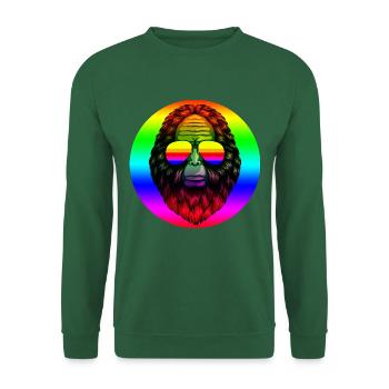 Großer Affe mit gay-brille pride - Unisex Pullover - Grün - Vorne