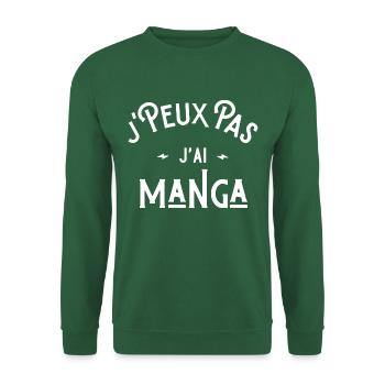 je peux pas j'ai manga idée cadeau humour - Sweat-shirt Unisexe - vert foncé - Devant