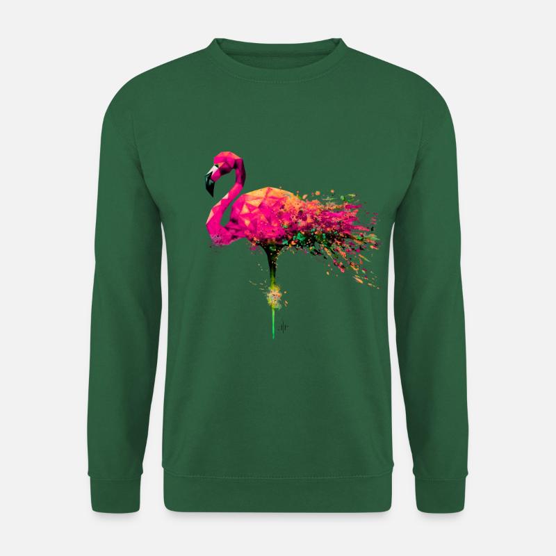Aquarell Flamingo Pink - Unisex Pullover - Grün