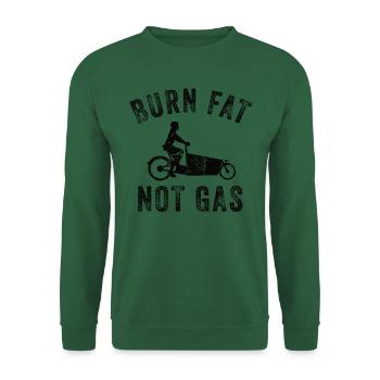 Brûlez les graisses au lieu de l’essence Cargo Cargobike - Sweat-shirt Unisexe - vert foncé - Devant
