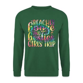 Plages, liqueur et voyage des meilleures amies entre filles - Sweat-shirt Unisexe - vert foncé - Devant