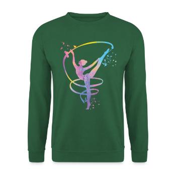 Gymnastin Mit Band Rhythmische Sportgymnastik - Unisex Pullover - Grün - Vorne