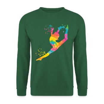 Gymnastin Mit Floor Rhythmische Gymnastik - Unisex Pullover - Grün - Vorne