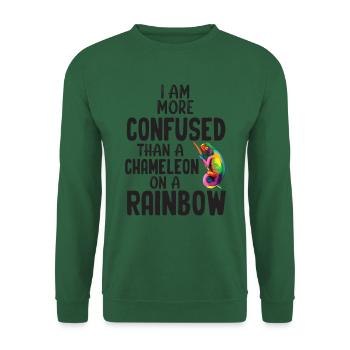 I'm more confused than a chameleon - Unisex Sweatshirt - green - Front
