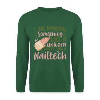 I'm A Magical Unicorn Nail Tech - Unisex Sweatshirt - green - Front