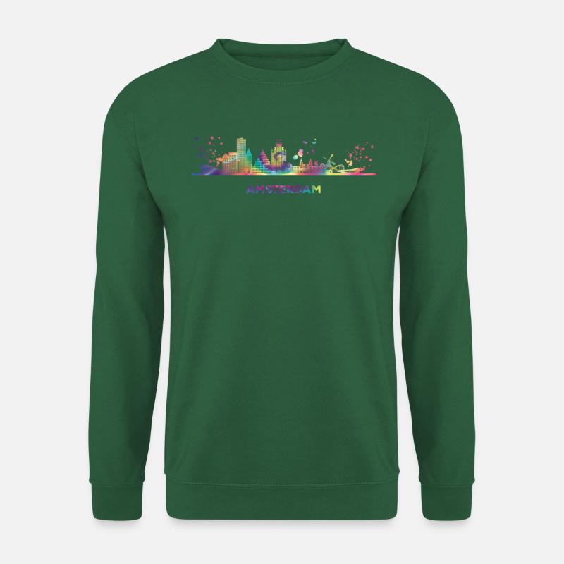 Amsterdam Skyline Amsterdam - Unisex Sweatshirt - green