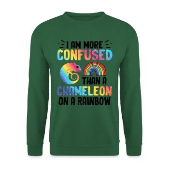I'm more confused than a chameleon - Unisex Sweatshirt - green - Front