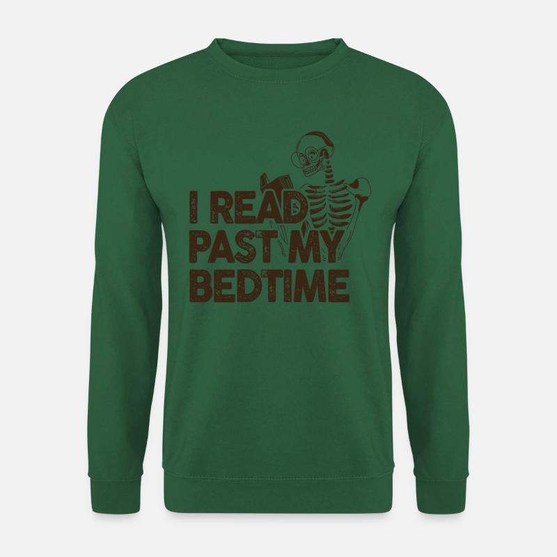 I read skeleton after bedtime - Unisex Sweatshirt - green