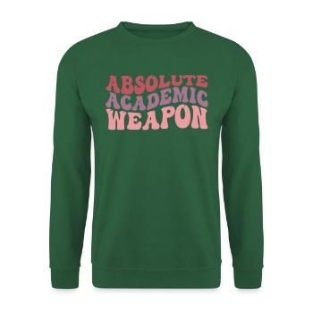 Studenten Absolute Academic Weapon - Unisex Pullover - Grün - Vorne
