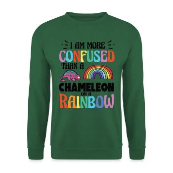 I'm more confused than a chameleon - Unisex Sweatshirt - green - Front