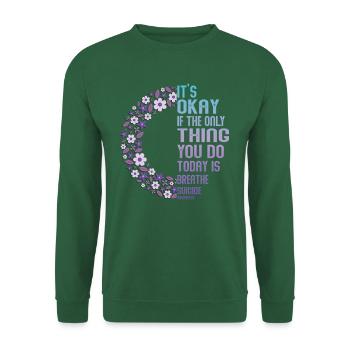 Warrior for Mental Health Purple and Turquoise - Unisex Sweatshirt - green - Front