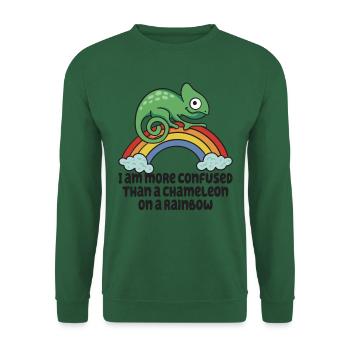 I'm more confused than a chameleon - Unisex Sweatshirt - green - Front
