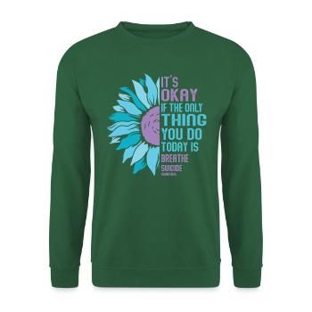 Warrior for Mental Health Purple and Turquoise - Unisex Sweatshirt - green - Front