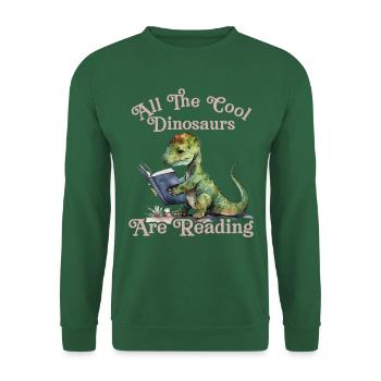 Alle Coolen dinosaurier Lesen Kids - Unisex Pullover - Grün - Vorne
