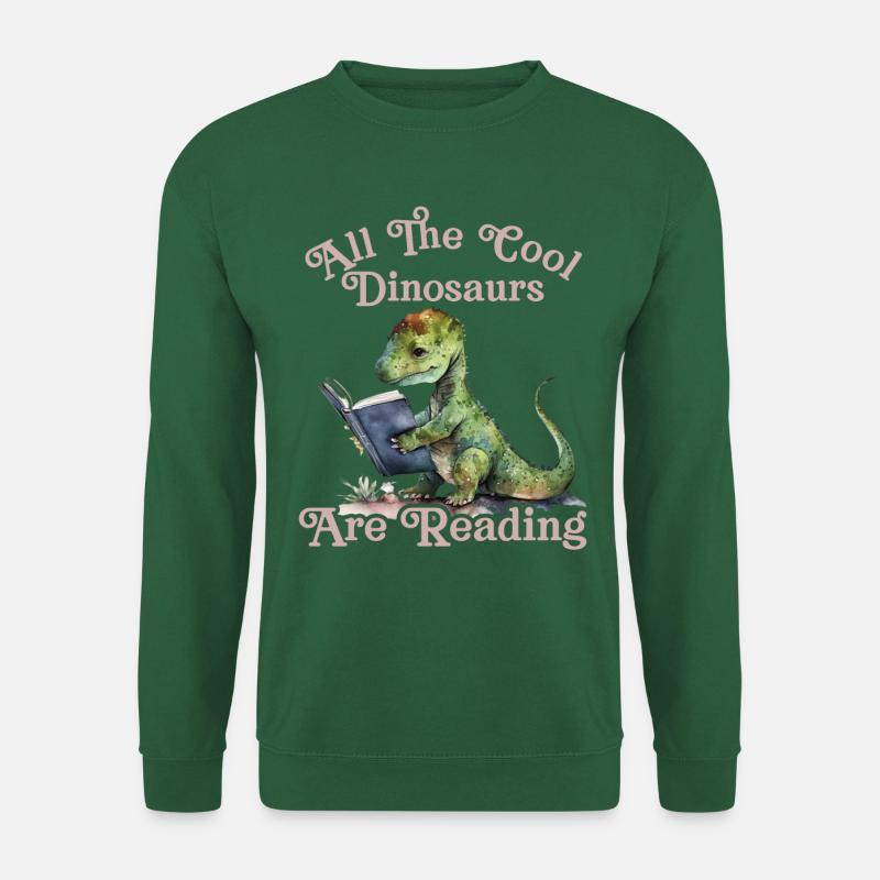 Alla coola dinosaurie läsning barn - Unisextröja - grön