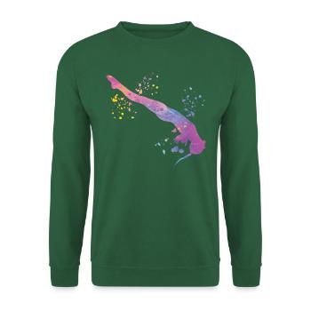 Plongeur synchronisé dans l’eau Plongeur haut - Sweat-shirt Unisexe - vert foncé - Devant