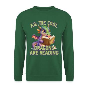 Tous les cerfs-volants de lecture pour enfants - Sweat-shirt Unisexe - vert foncé - Devant