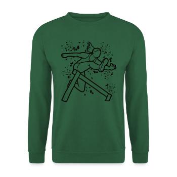 Hurdle Run Obstacle Course Kids Hurdle Run - Unisex Sweatshirt - green - Front