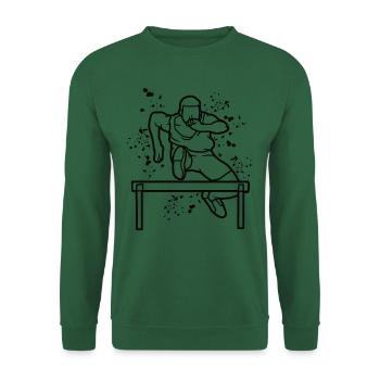 Hurdle Run Obstacle Course Kids Hurdle Run - Unisex Sweatshirt - green - Front