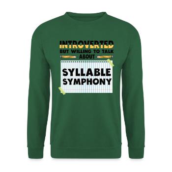 Poetry Slam Silben-symphonie SlamPoetry - Unisex Pullover - Grün - Vorne