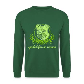 Spoiled for no reason weiß - Unisex Pullover - Grün - Vorne