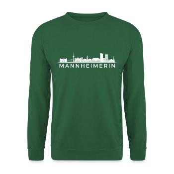 Mannheimerin 01 weiß - Unisex Pullover - Grün - Vorne