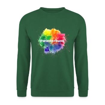 Wiederbunt - white - Unisex Pullover - Grün - Vorne