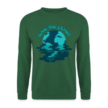 Save The Earth - Stop Global Warming Earth - Unisex Sweatshirt - green - Front