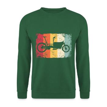 Lastenfahrrad Lastenrad Cargo Bike Cargobike - Unisex Sweatshirt - green - Front