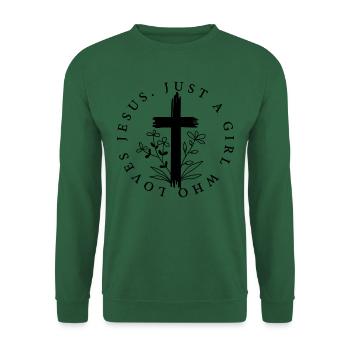 Juste une fille qui aime Jésus - Sweat-shirt Unisexe - vert foncé - Devant