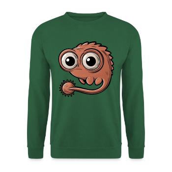 Funny little monster with big eyes - Unisex Sweatshirt - green - Front