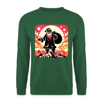 Le Père Noël à la montagne - Sweat-shirt Unisexe - vert foncé - Devant