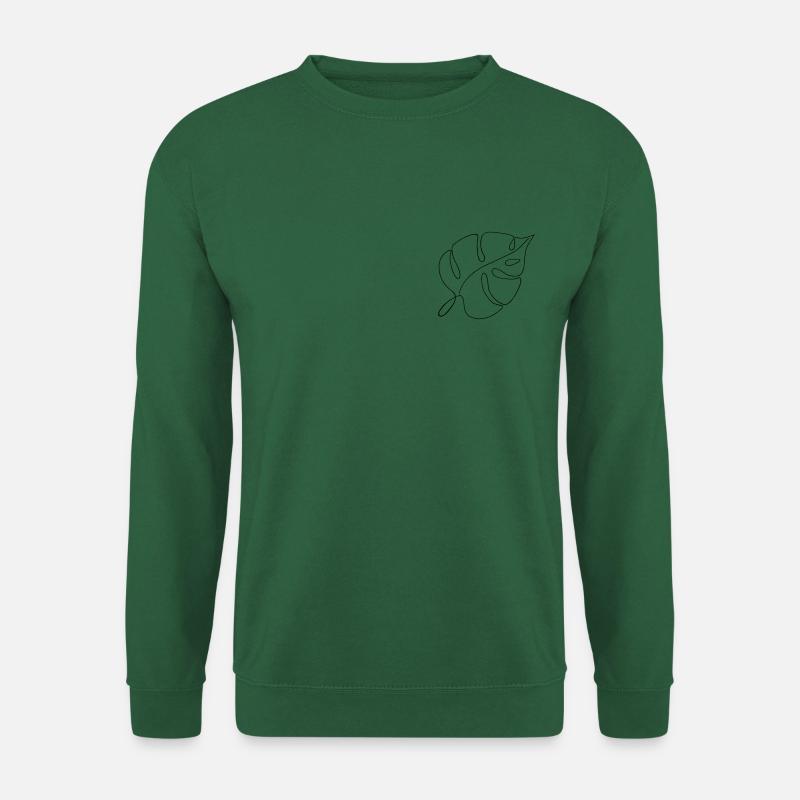 outlined Monstera deliciosa - Unisex Sweatshirt - green