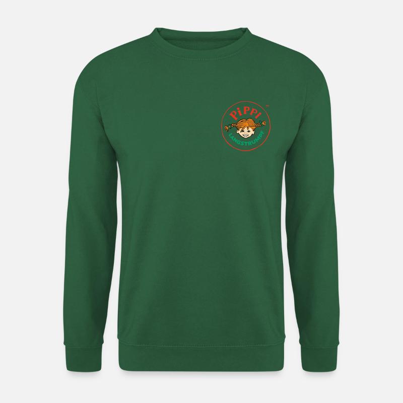 Pippi Langstrumpf Rundes Logo - Unisex Pullover - Grün