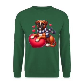 Boxer Dog Love - Unisex Sweatshirt - green - Front