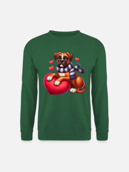 Boxer Dog Love - Unisex Sweatshirt - green