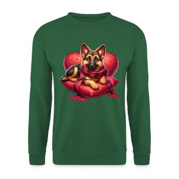 German Shepherd Art - Unisex Sweatshirt - green - Front