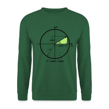 Formule eulere en cercle unique - Sweat-shirt Unisexe - vert foncé - Devant