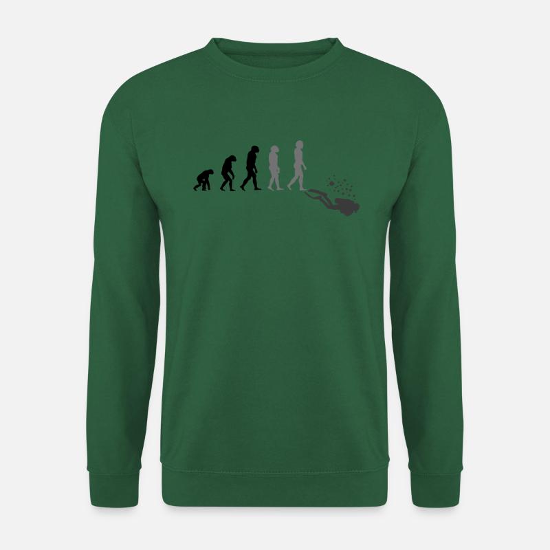 Tauchen Taucher Scuba Evolution - Unisex Pullover - Grün