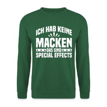 Keine Macken – nur Special Effects - Unisex Pullover - Grün - Vorne
