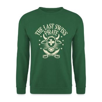 Der Lezte Schweizer Pirat | für alle Schweiz-Fans - Unisex Pullover - Grün - Vorne