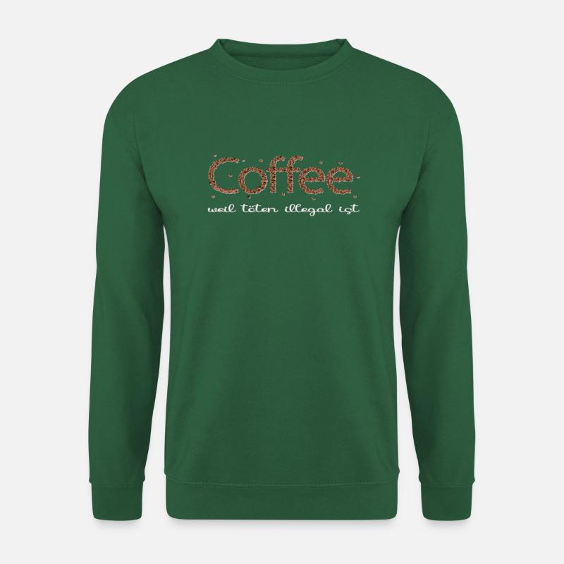 Kaffee Misanthrop Sarkasmus Coffee Spruch - Unisex Pullover - Grün