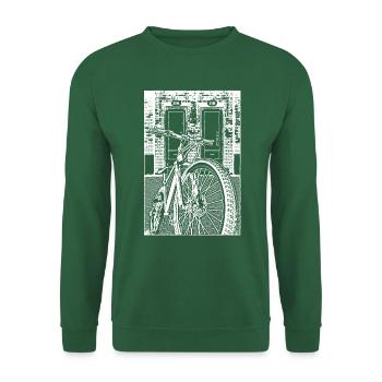 Vélo solitaire : partez pour de nouvelles aventures passionnantes - Sweat-shirt Unisexe - vert foncé - Devant