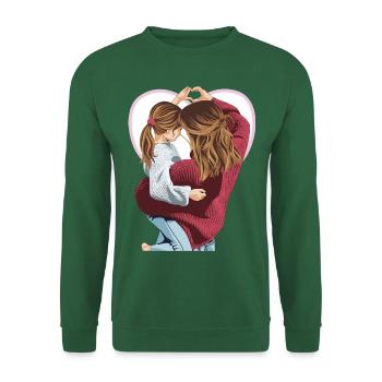 Un seul cœur - Sweat-shirt Unisexe - vert foncé - Devant