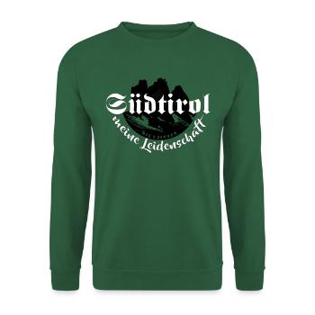 Tyrol du Sud Ma passion Dolomites 3 Pics - Sweat-shirt Unisexe - vert foncé - Devant